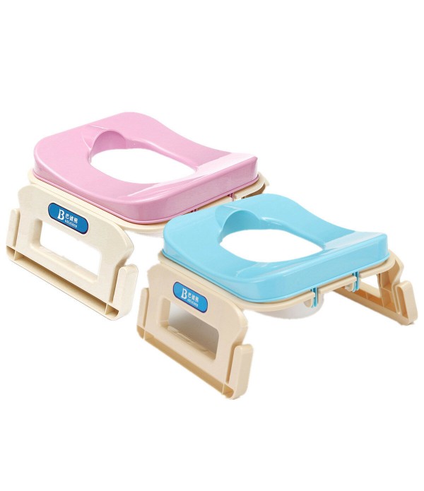 Kids Foldable Portable Travel Potty Chair Toilet Seat - blue