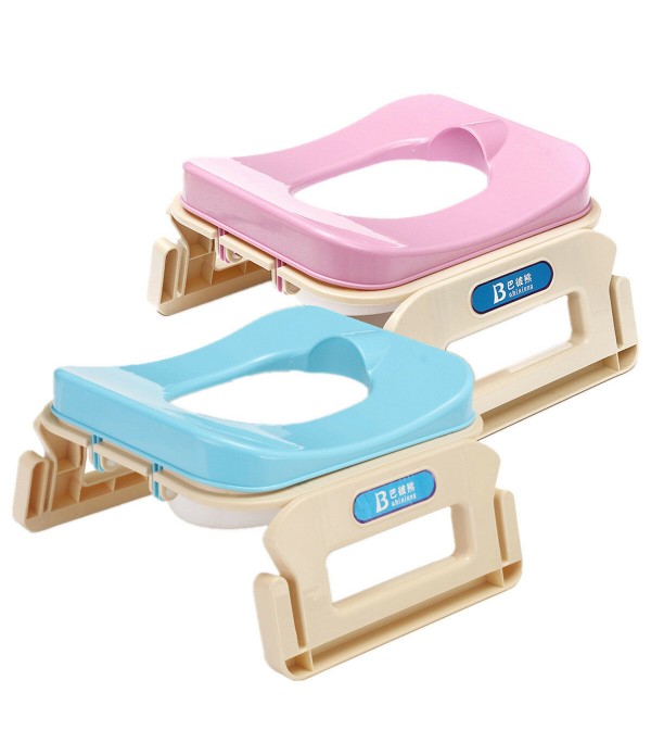 Kids Foldable Portable Travel Potty Chair Toilet Seat - blue