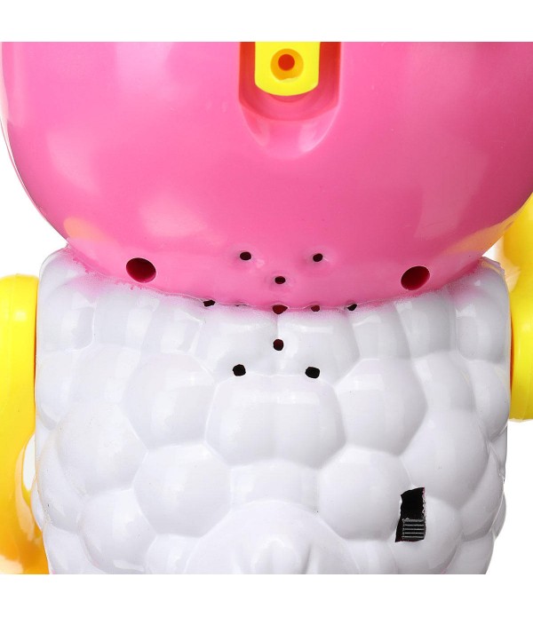 Kids Electric Bubble Tub Sheep Music Toys Automatic Shower Machine Blower Maker - Yellow