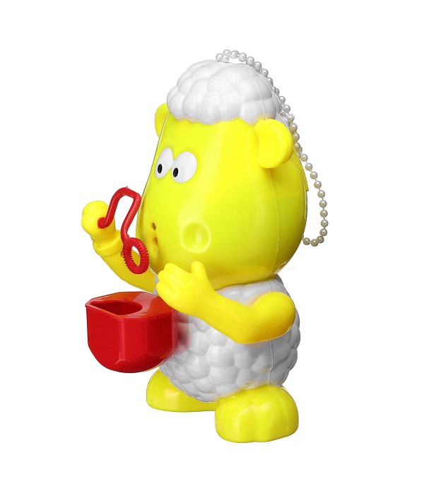 Kids Electric Bubble Tub Sheep Music Toys Automatic Shower Machine Blower Maker - Yellow