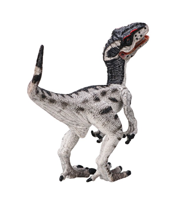 Velociraptor Dinosaur Toys Educational Model Figure 133 Grey Green For Kids - Gray