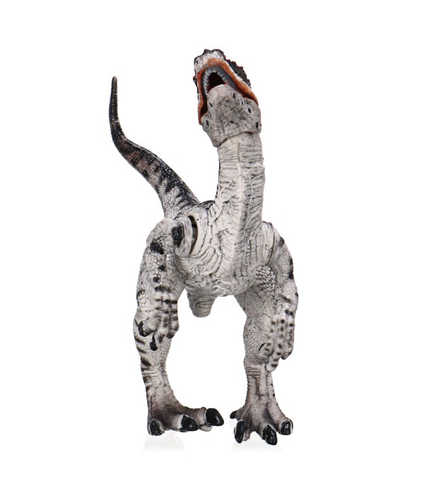 Velociraptor Dinosaur Toys Educational Model Figure 133 Grey Green For Kids - Gray