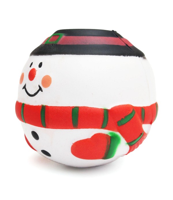 Baby Kid Toy PU High Elasticity Ball Developmental Early Fun Educational Cartoon Snowman Christmas Decor Gifts