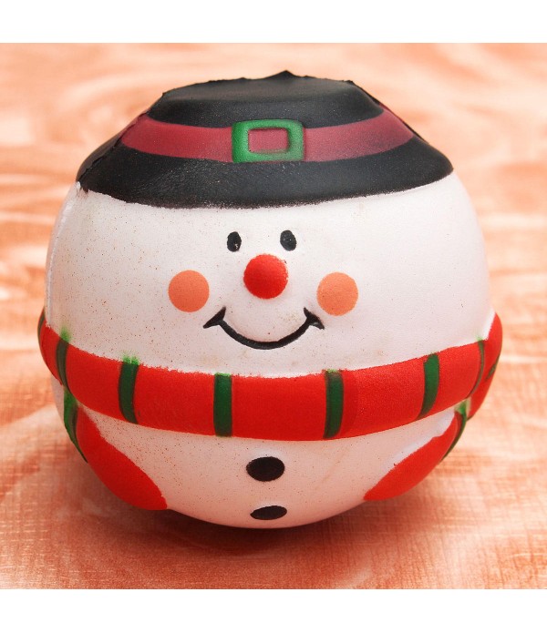 Baby Kid Toy PU High Elasticity Ball Developmental Early Fun Educational Cartoon Snowman Christmas Decor Gifts