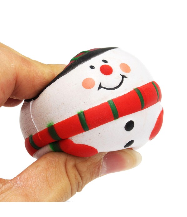 Baby Kid Toy PU High Elasticity Ball Developmental Early Fun Educational Cartoon Snowman Christmas Decor Gifts