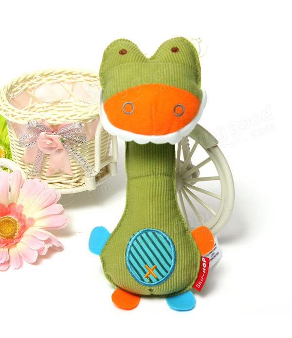 Baby Crib Rattle Soft Animal Handbell Development Toy - Crocodile