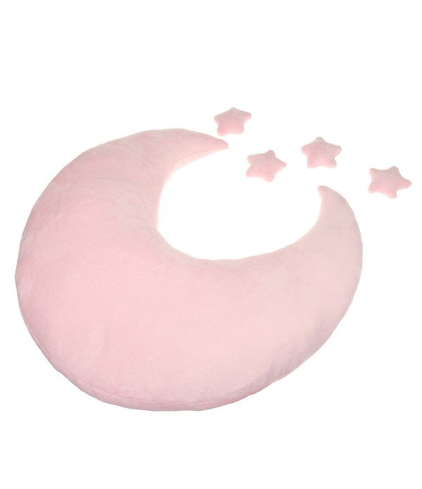 Newborn Baby Photography Props Moon Shaped Pillows Baby Photo Shoot Accessories with Stars Full-moon Baby Stuff - Coffee