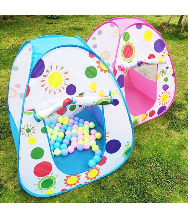 3 In1 Baby Tent Kid Crawling Tunnel Play Tent House Ball Pit Pool Tent for Children Toy Ball Pool Ocean Ball Holder Set - Pink