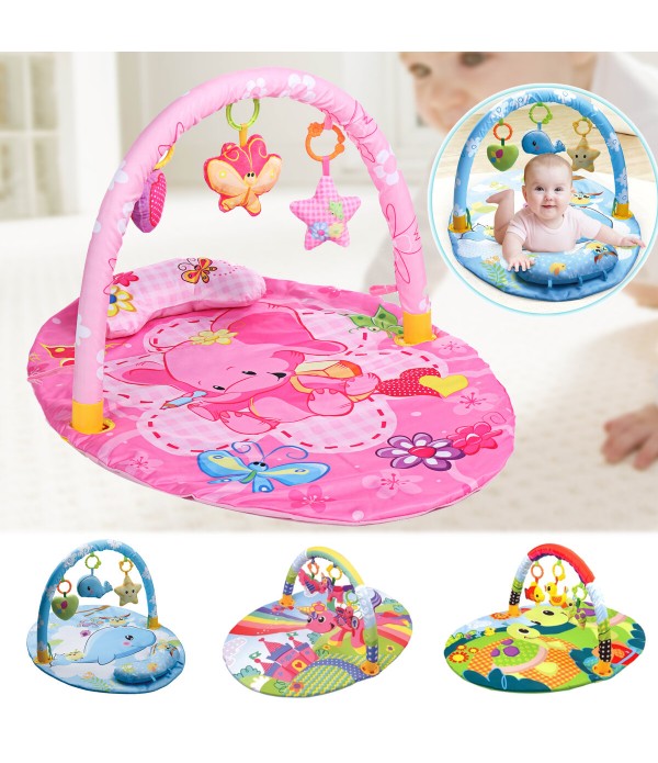 Baby Musical Playmat Play Mat Kids Rug Educational Puzzle Tapis Carpet Animal Crawling Activity for Babies - B