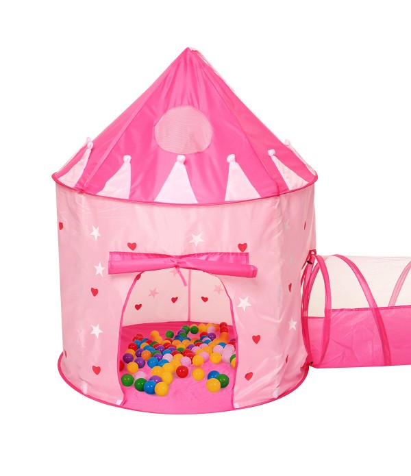 135CM Kids Play Tent Ball Pool Tent Princess Castle Portable Indoor Outdoor Baby Tents House Hut for Kids Toys