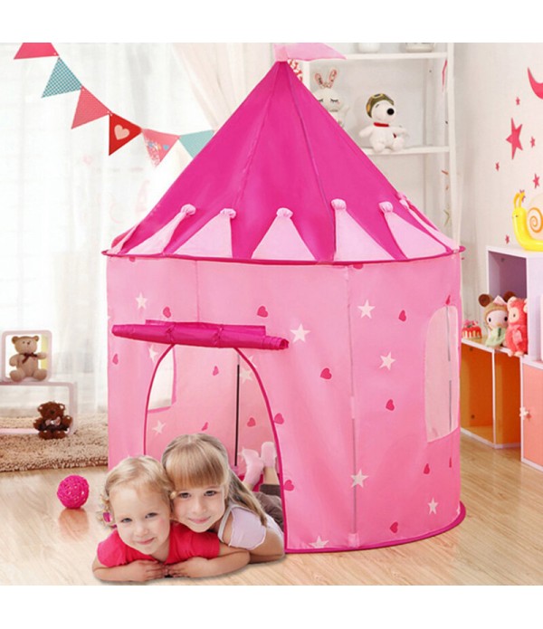 Love Stars Pattern Children Kids Interactive Game Play Tent Garden Indoor Yurt Castle Playhouse Toy Gift - Blue