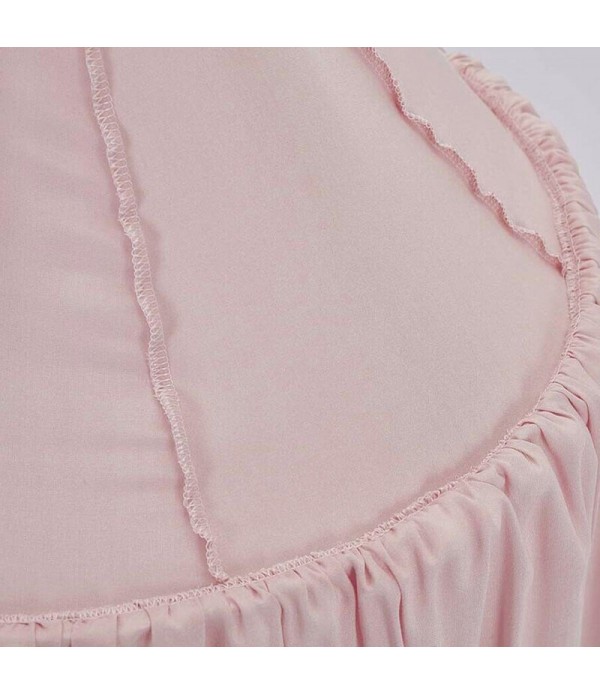 Cotton Kid Baby Bed Canopy Bedcover Mosquito Net Curtain Bedding Fur Ball Round Dome Tent Mosquito Net - Pink