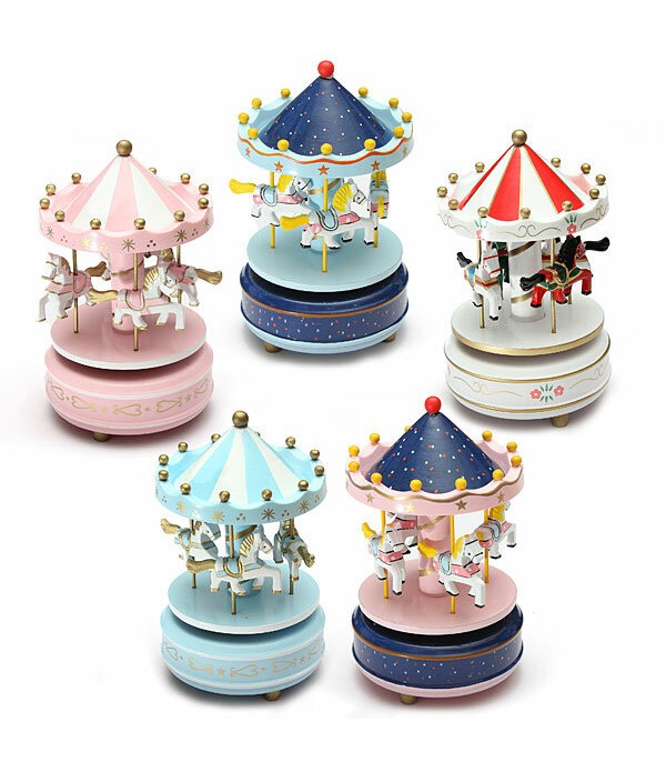 Kids Carousel Music Box Merry Go Round Musical Dev...