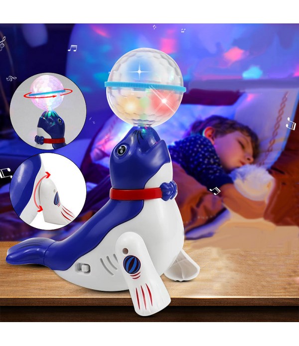 Kid Toys Electric Singing Musical LED Light Dog For Children  - Dolphin