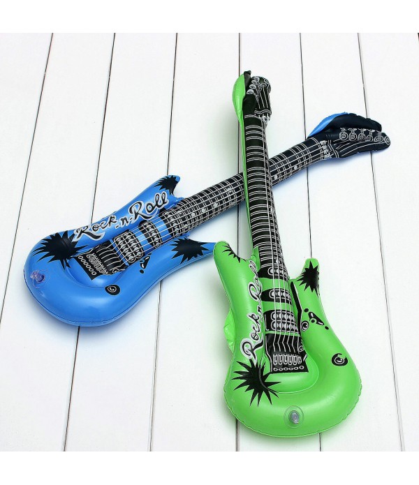 Baby Kids Air Inflatable Guitar Show Prop Toys Music Dream - Blue