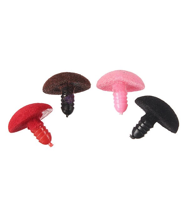 5Pcs Plastic Triangle Velvet Noses Buttons Eyes DIY For Bear Toy - Red