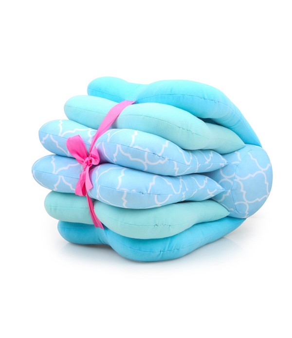 Breastfeeding Baby Plillows Multifunction Nursing Adjustable Infant Feeding Pillows for Baby Bedding Accessories - Blue