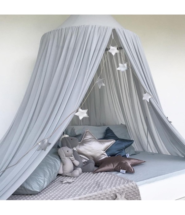 Nordic Style Chiffon Children Anti-mosquito Bed Net Breathable Hung Round Dome Bed Canopy Anti Insect Anti-mosquitoes Bed Net Li