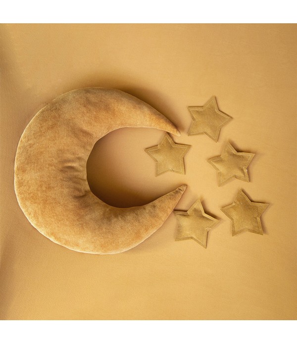 Newborn Photography Props Moon-shape Pillows With Stars Full-moon Baby Photo Shoot Accessories Posing Props Creative Props - Pin