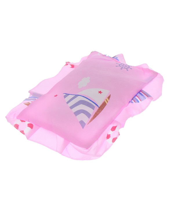 3Pcs Baby Mosquito Net Baby Crib Canopy Portable Encryption Foldable Yurt Shielding Bottomless Baby Crib Canopy - Pink