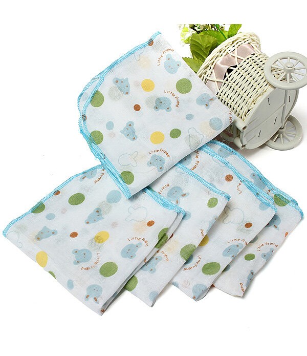 10 pcs 30X30cm baby cotton feeding towels