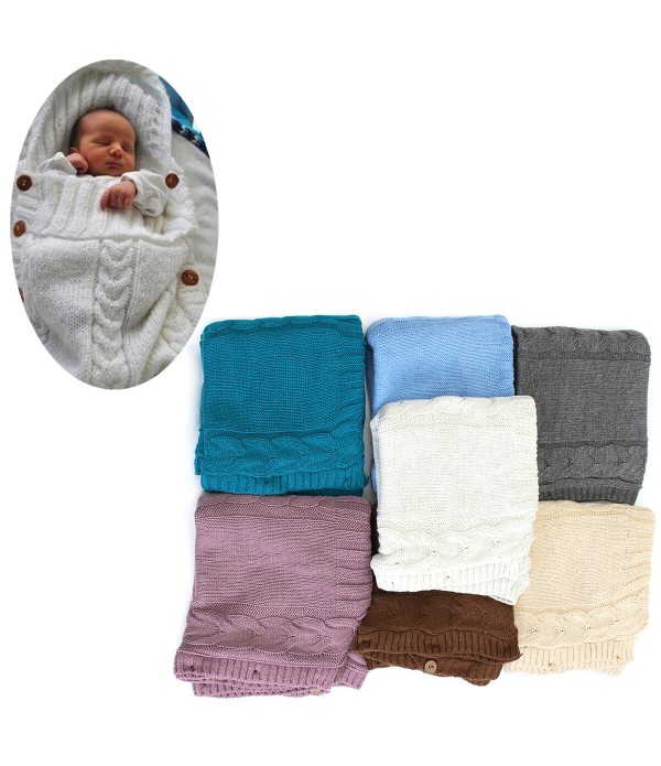 Winter Infant Cotton Wrap Blanket - Sky Blue