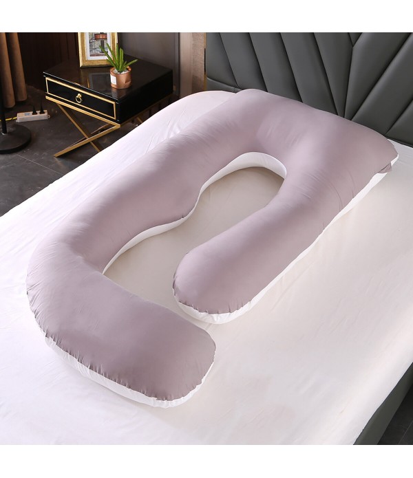 70x180cm Mom Pillow Belly Contoured Body J Shape Extra Comfort - Gray