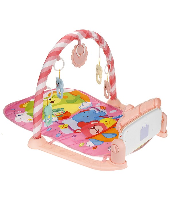 0-18 months baby music fitness frame shell baby music pedal pedal piano children's foreign trade toys - Pink