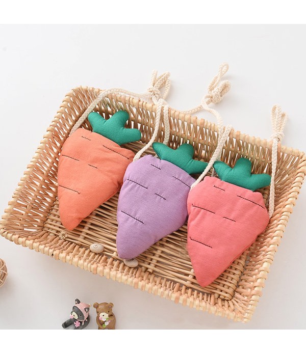 Lovely Fruit Crossbody Bags Kids Cuit Carrot Cotto...