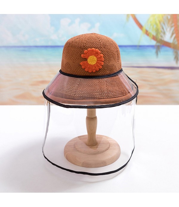 Chrysanthemum Straw Hat Children's Sun Hat Removab...