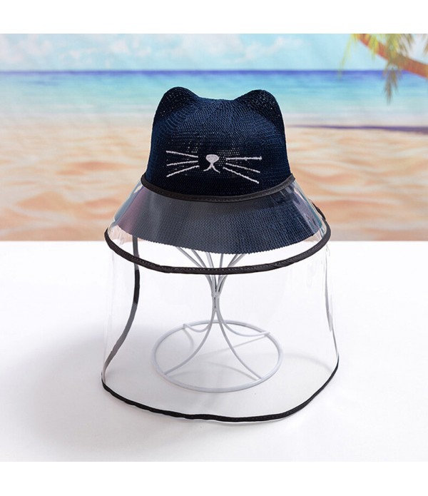 Children's Cat Hat Removable Face Screen - 001