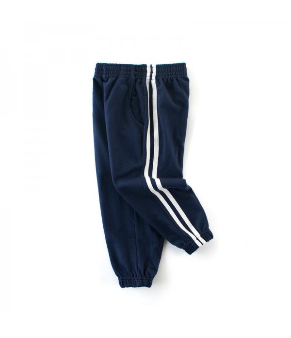 Casual Children Kids Boys Cotton Sports Long Pants Trousers - 7 Sky Blue