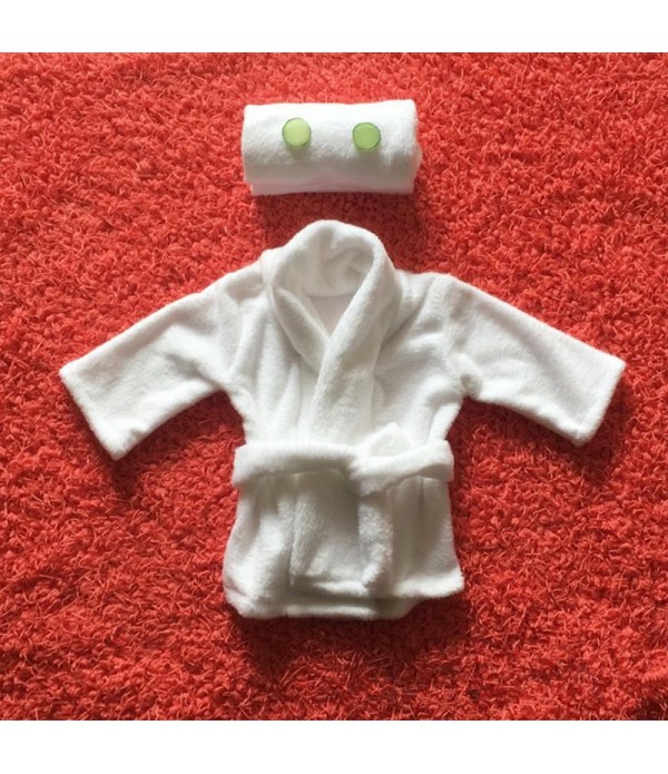 Funny Studio Shooting Accessories Photography Baby Bath Robe Towel White Flannel Baby Shooting Clothes Photography Props - White