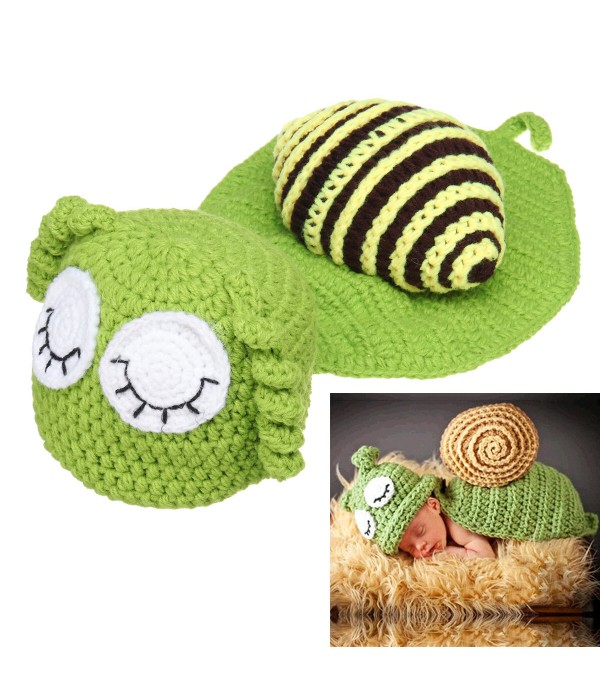 Knitted Snail Photography Prop Kid Baby Decorate C...