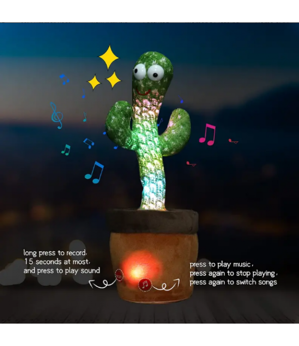 Baby Dancing Cactus, Talking Cactus Toys, Wriggle Singing Cactus, Repeat What You Say, Baby Boy Toy, Plush Electric Speaking Cactus ,Baby Girl 15 Second Voice Recorder Toy