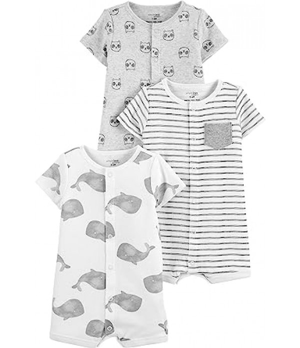 Simple Joys by Carter's Baby Boys' Snap-Up Rompers, Pack of 3