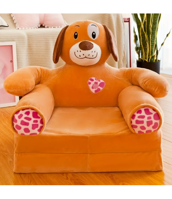 1pc 50cm/19.68in Children's Multifunctional Cartoon Folding Small Sofa, Kindergarten Baby Learns To Sit On The Seat, Boys And Girls Lazy Sofa Can Be Disassembled And Washed